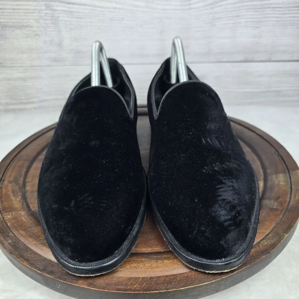 SUITSUPPLY Mens Velour Black Formal Preppy Loafer Shoe Size 41 Made In Italy